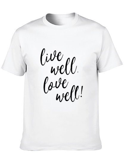 Live Well Love Well Black Graphic Tee
