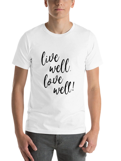 Live Well Love Well Black Graphic Tee