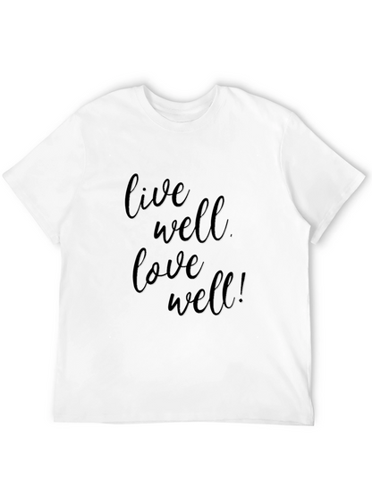 Live Well Love Well Black Graphic Tee