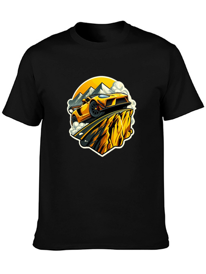 Yellow Car Mountain Road Trip T-Shirt