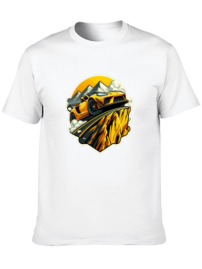 Yellow Car Mountain Road Trip T-Shirt