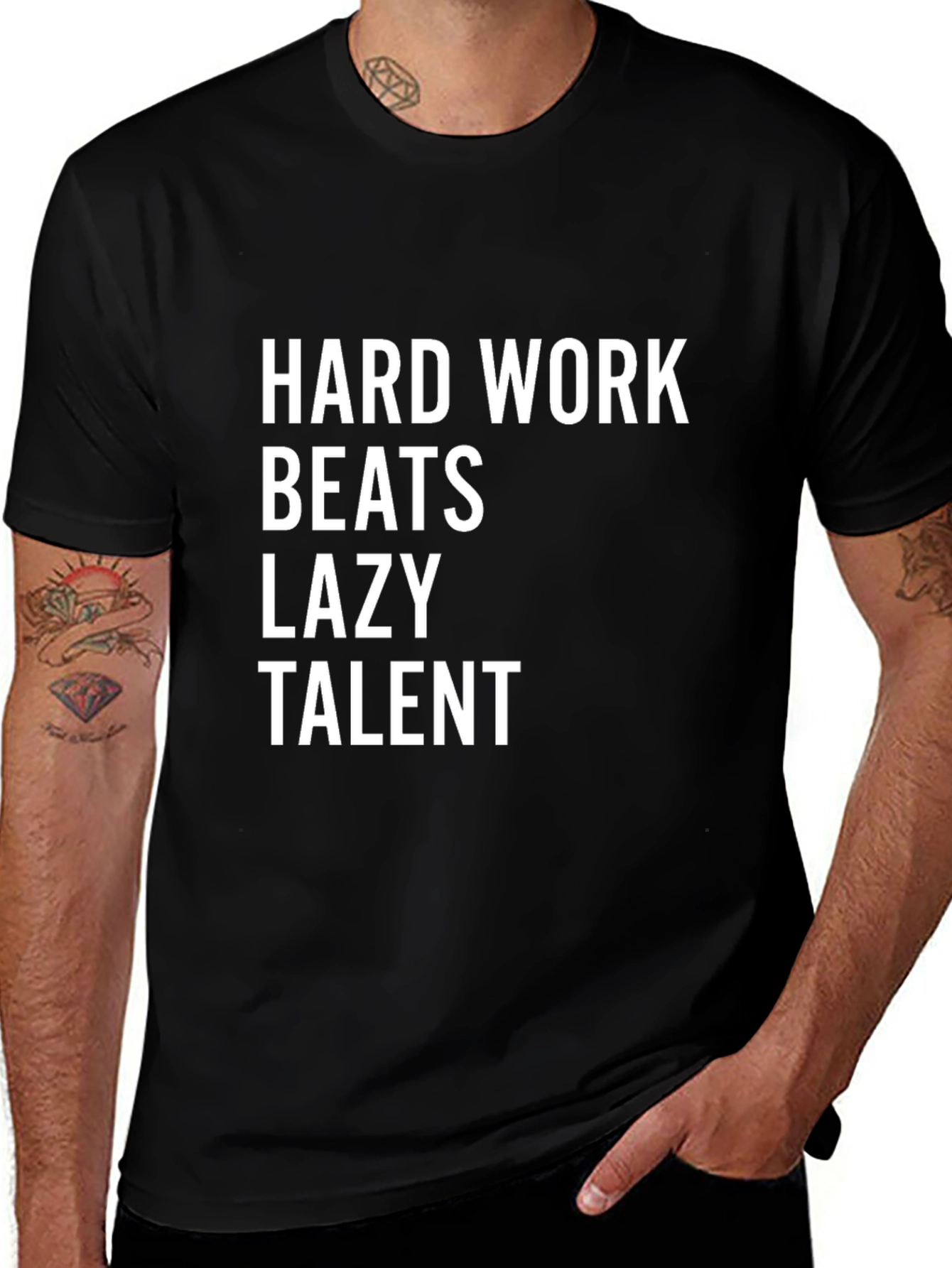 Hard Work Beats Lazy Talent Graphic Tee