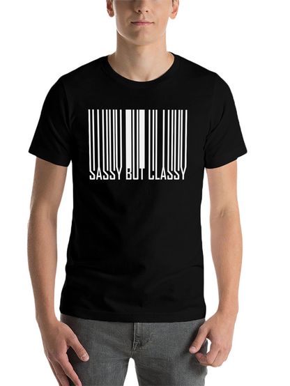 Sassy But Classy Barcode Graphic Tee - Black