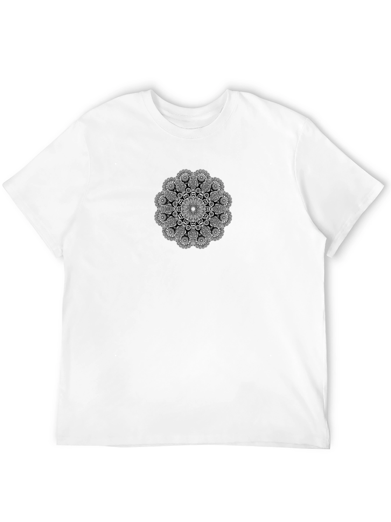 Black T-Shirt with Mandala Graphic