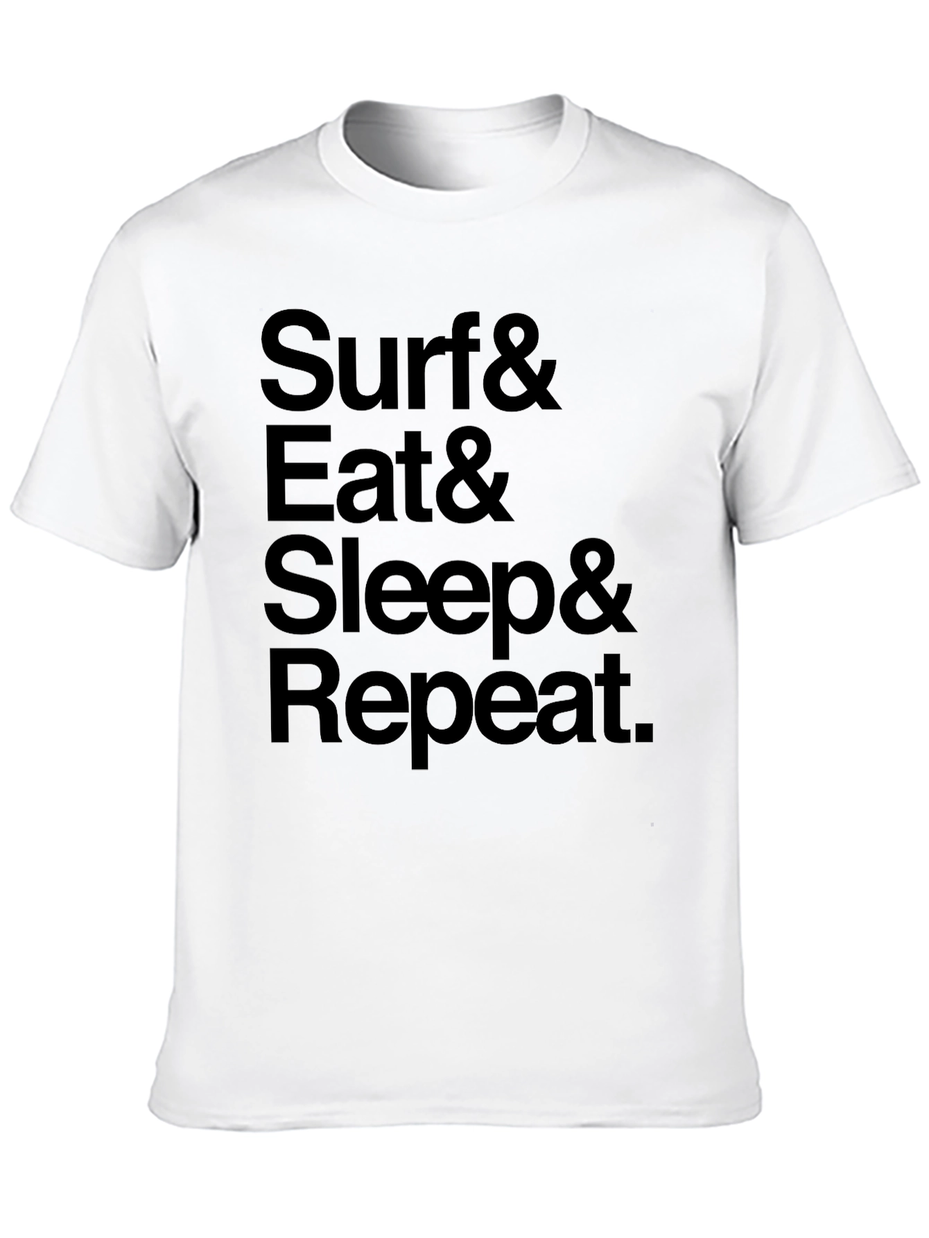 Surf Eat Sleep Repeat Graphic Tee - Black