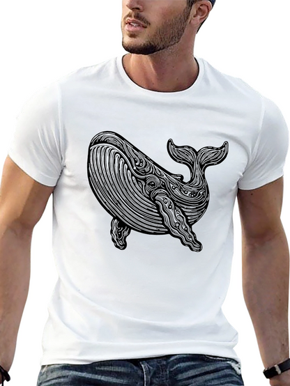 Whale Graphic Tee - Black