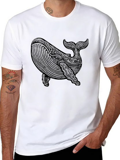 Whale Graphic Tee - Black