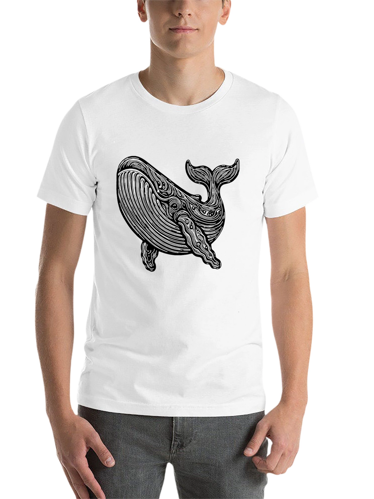 Whale Graphic Tee - Black