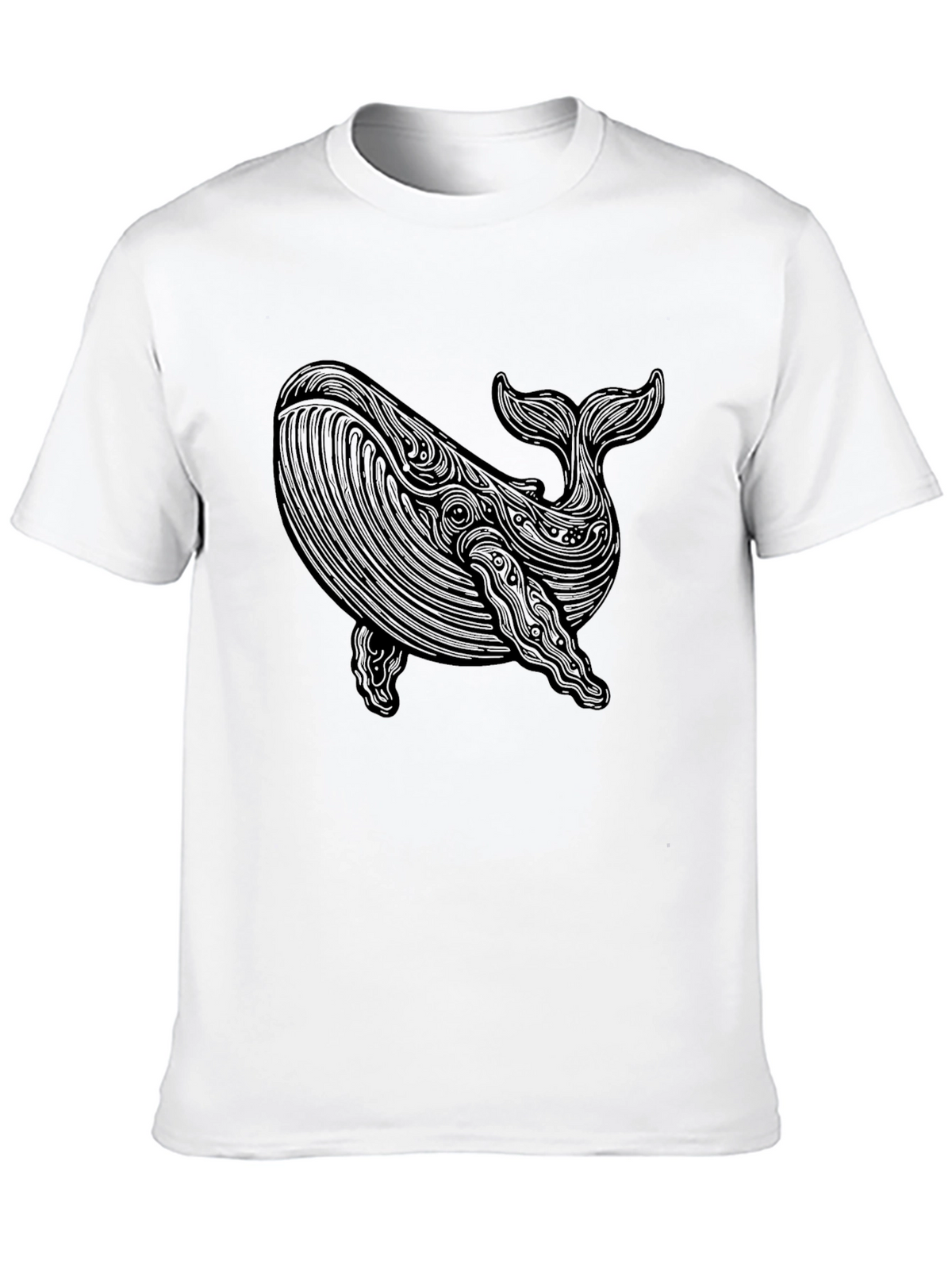 Whale Graphic Tee - Black