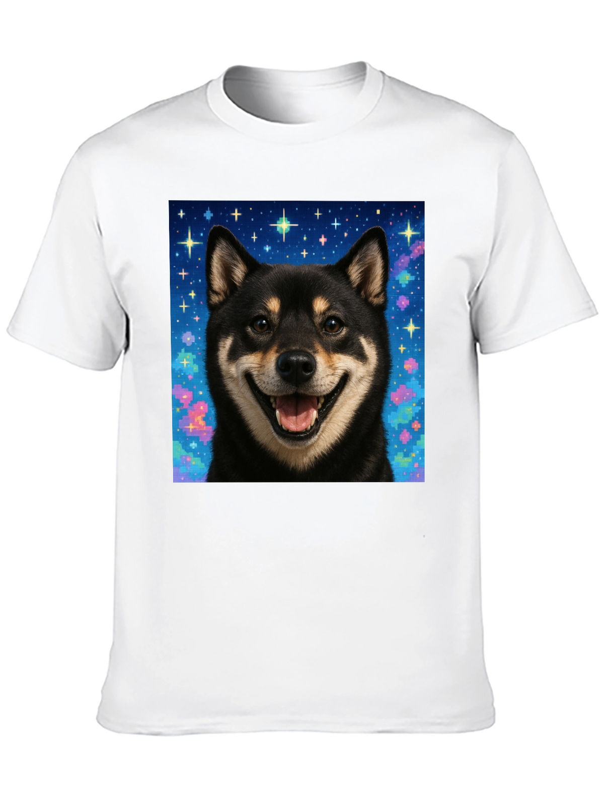 Shiba Inu Galaxy Graphic Tee - Black