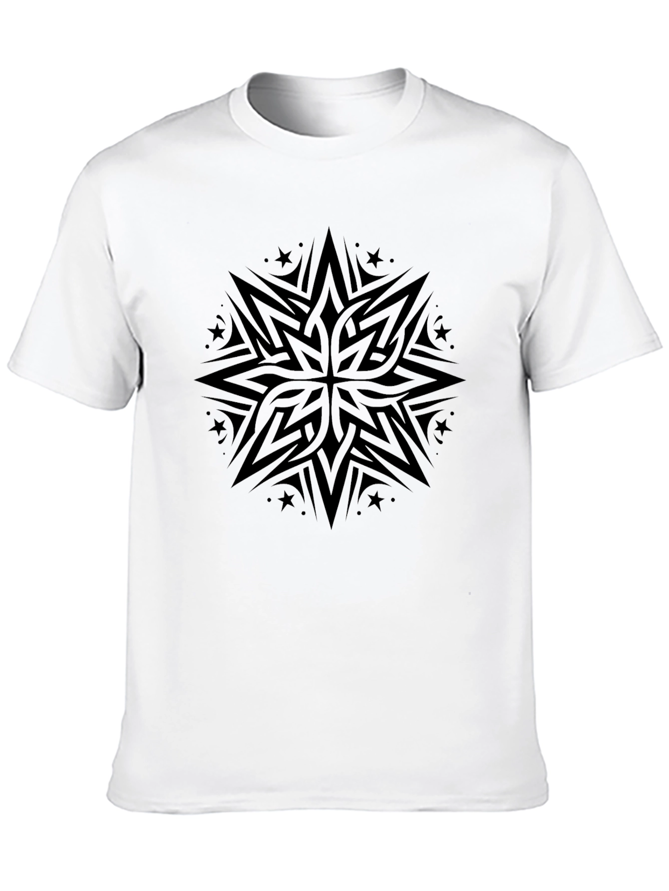 Tribal Star Graphic Black Tee