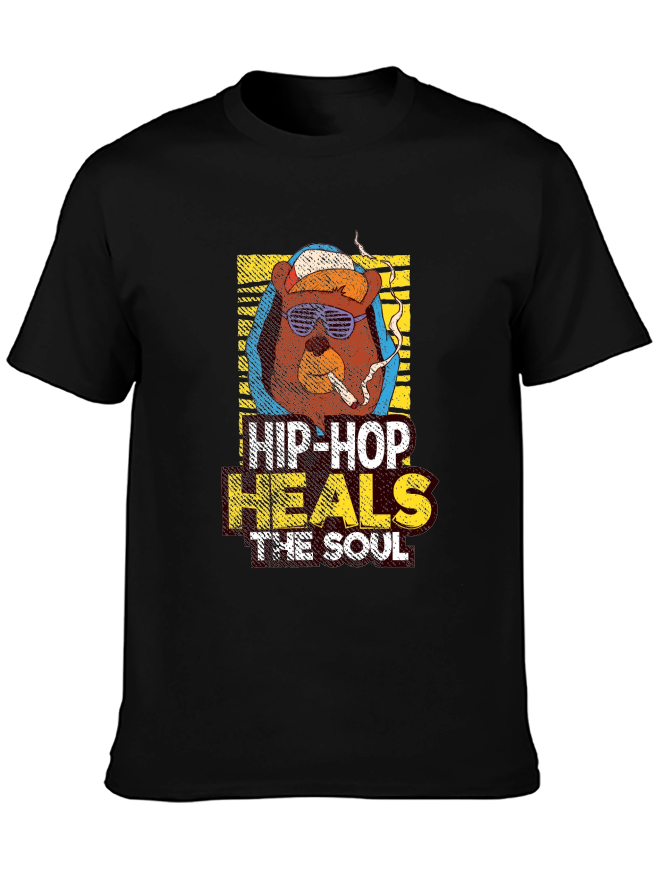 Hip-Hop Bear Graphic T-Shirt - Urban Style