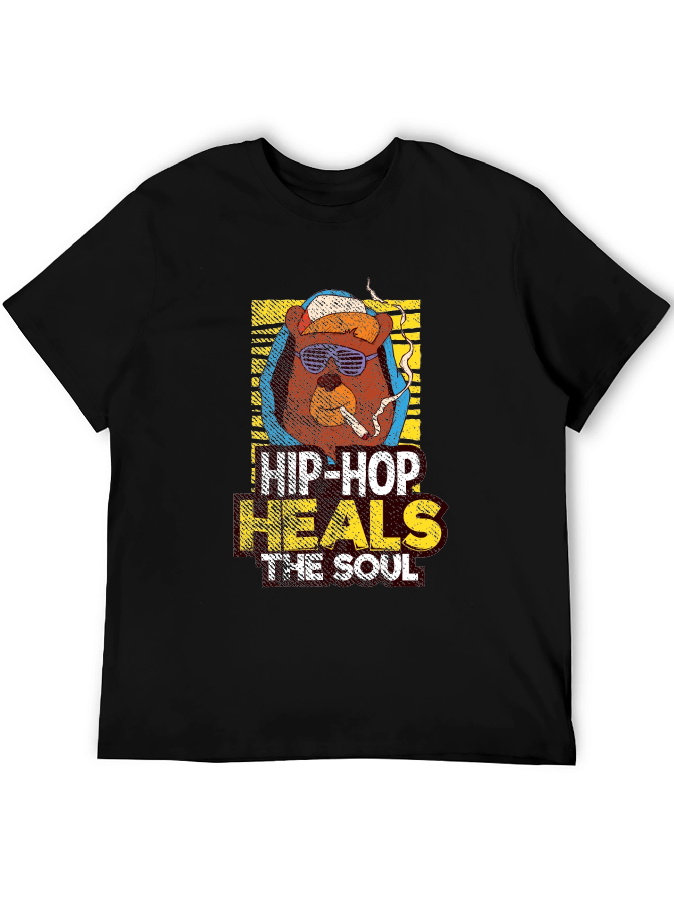 Hip-Hop Bear Graphic T-Shirt - Urban Style
