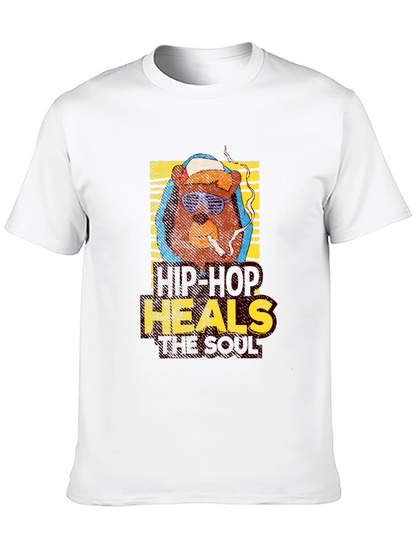 Hip-Hop Bear Graphic T-Shirt - Urban Style
