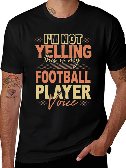 Football Player Voice T-Shirt - Novelty Fan Tee