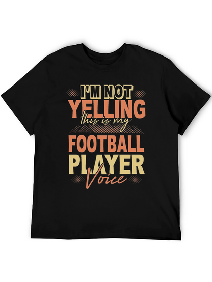 Football Player Voice T-Shirt - Novelty Fan Tee