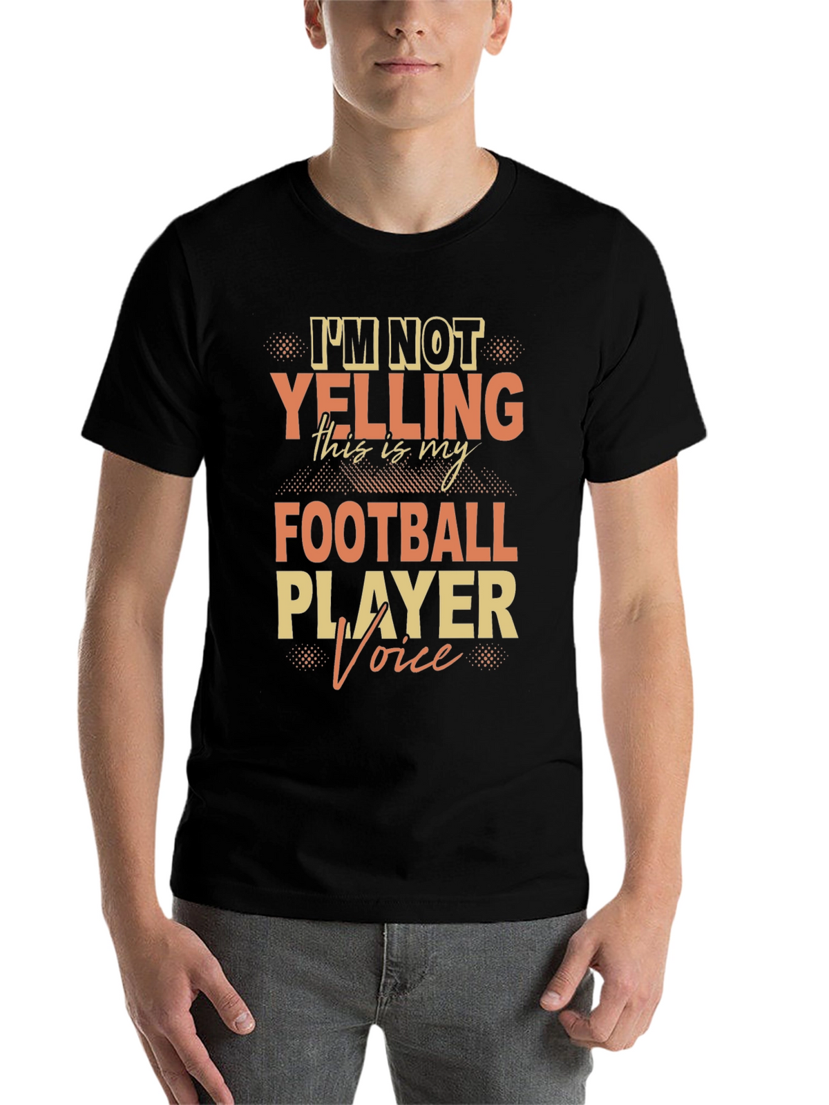 Football Player Voice T-Shirt - Novelty Fan Tee