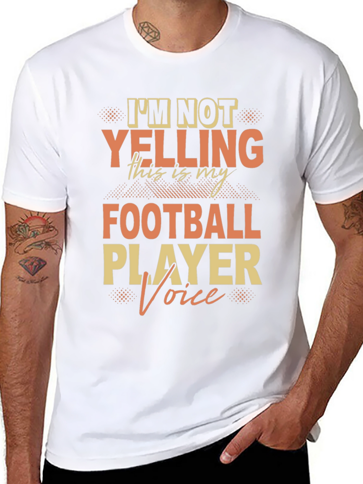 Football Player Voice T-Shirt - Novelty Fan Tee