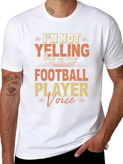 Football Player Voice T-Shirt - Novelty Fan Tee