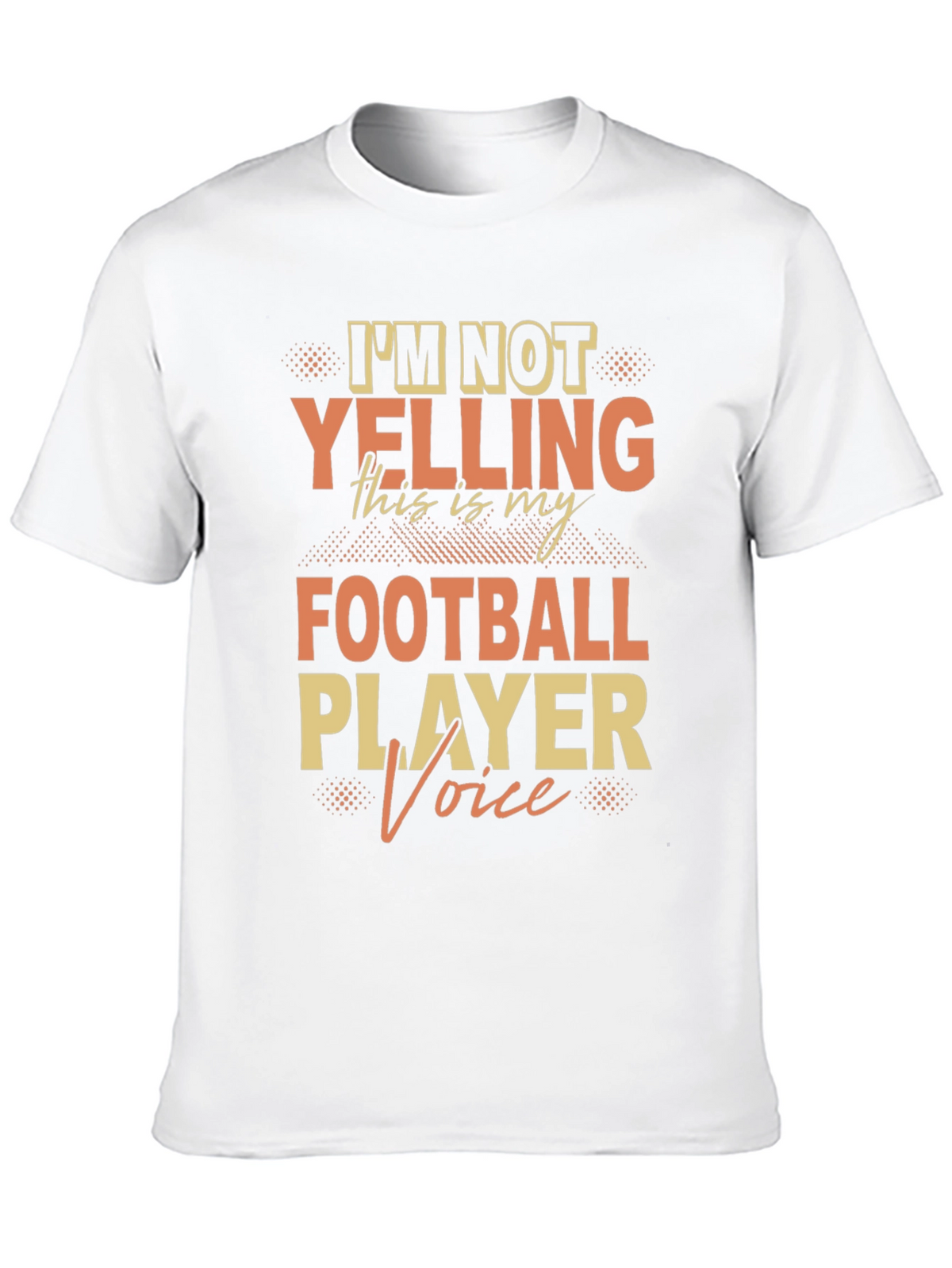 Football Player Voice T-Shirt - Novelty Fan Tee