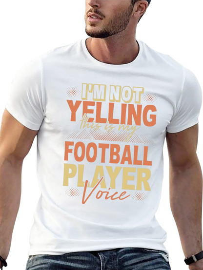 Football Player Voice T-Shirt - Novelty Fan Tee