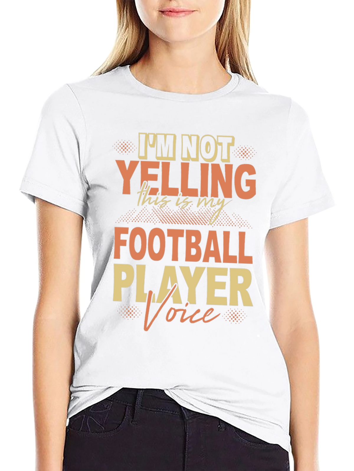 Football Player Voice T-Shirt - Novelty Fan Tee
