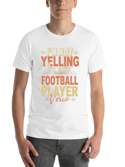 Football Player Voice T-Shirt - Novelty Fan Tee