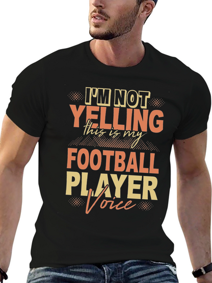 Football Player Voice T-Shirt - Novelty Fan Tee
