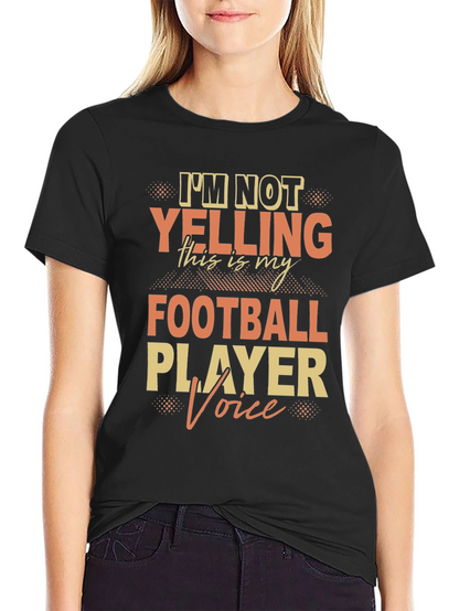 Football Player Voice T-Shirt - Novelty Fan Tee
