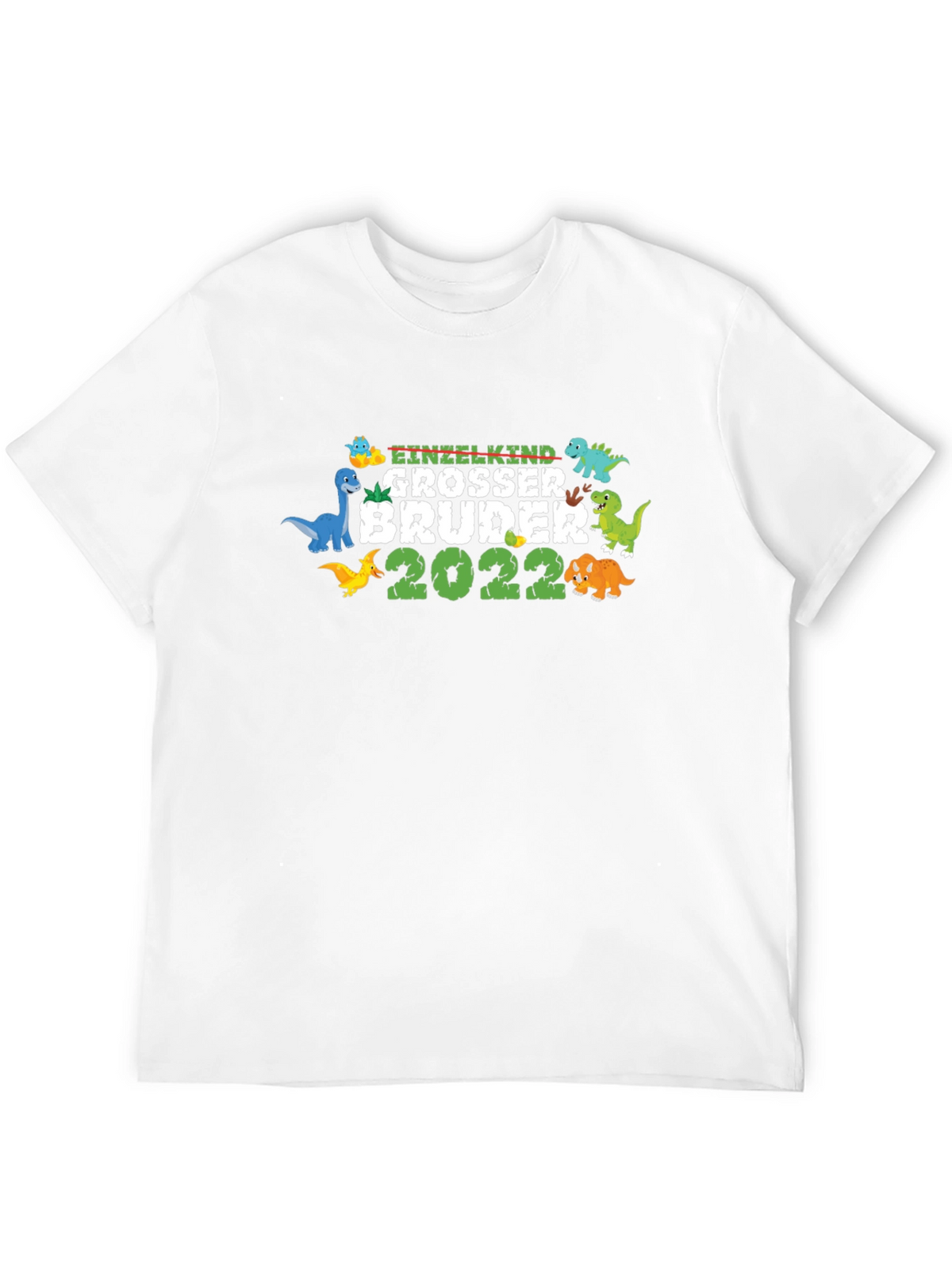 Einzelkind Grosser Bruder 2022 Dinosaur T-Shirt