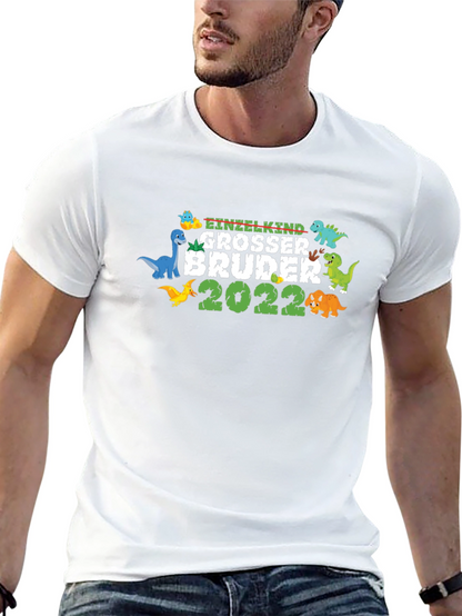 Einzelkind Grosser Bruder 2022 Dinosaur T-Shirt
