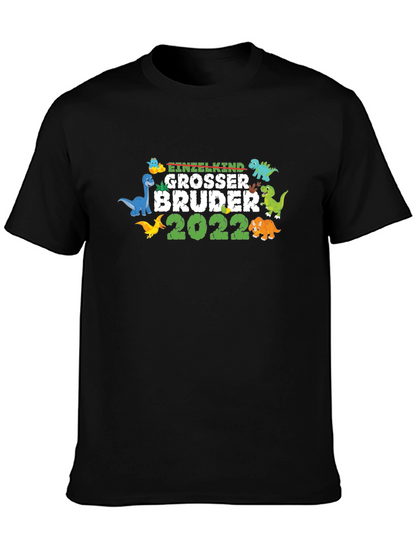 Einzelkind Grosser Bruder 2022 Dinosaur T-Shirt