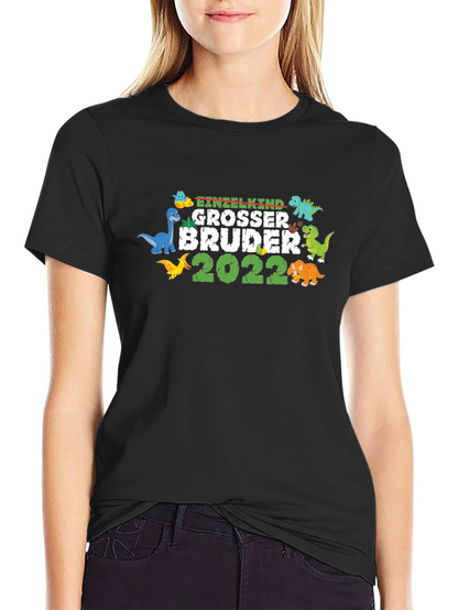 Einzelkind Grosser Bruder 2022 Dinosaur T-Shirt