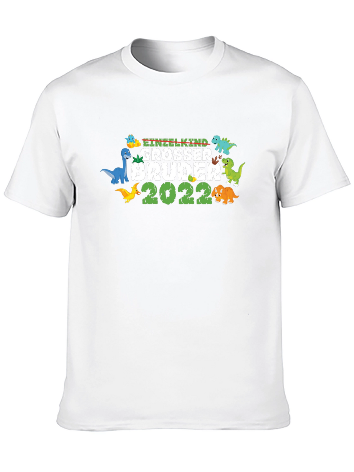 Einzelkind Grosser Bruder 2022 Dinosaur T-Shirt