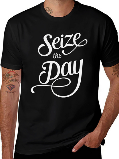 Seize the Day Black Graphic Tee