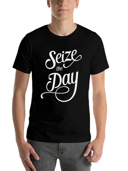 Seize the Day Black Graphic Tee