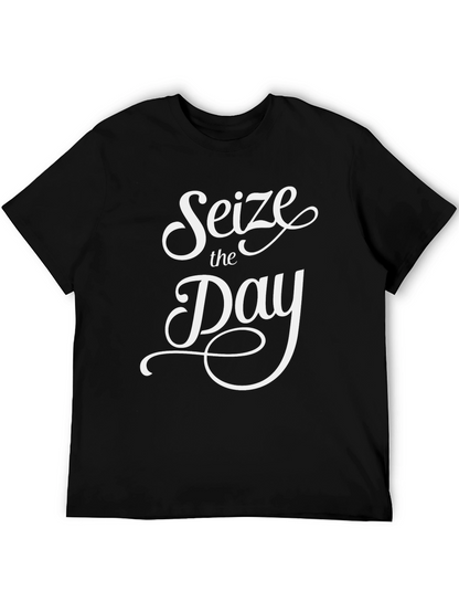 Seize the Day Black Graphic Tee