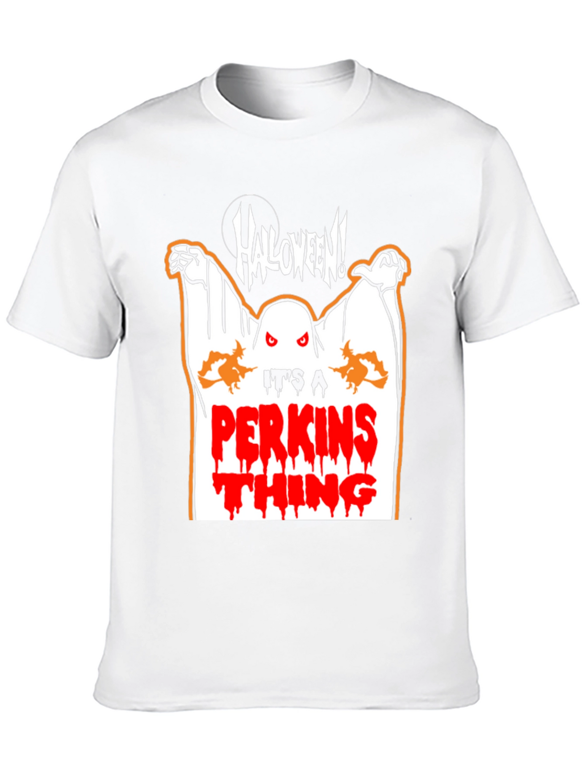 Halloween Perkins Ghost Graphic T-Shirt