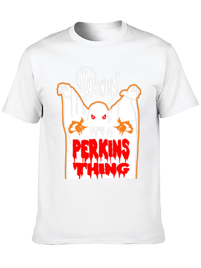 Halloween Perkins Ghost Graphic T-Shirt