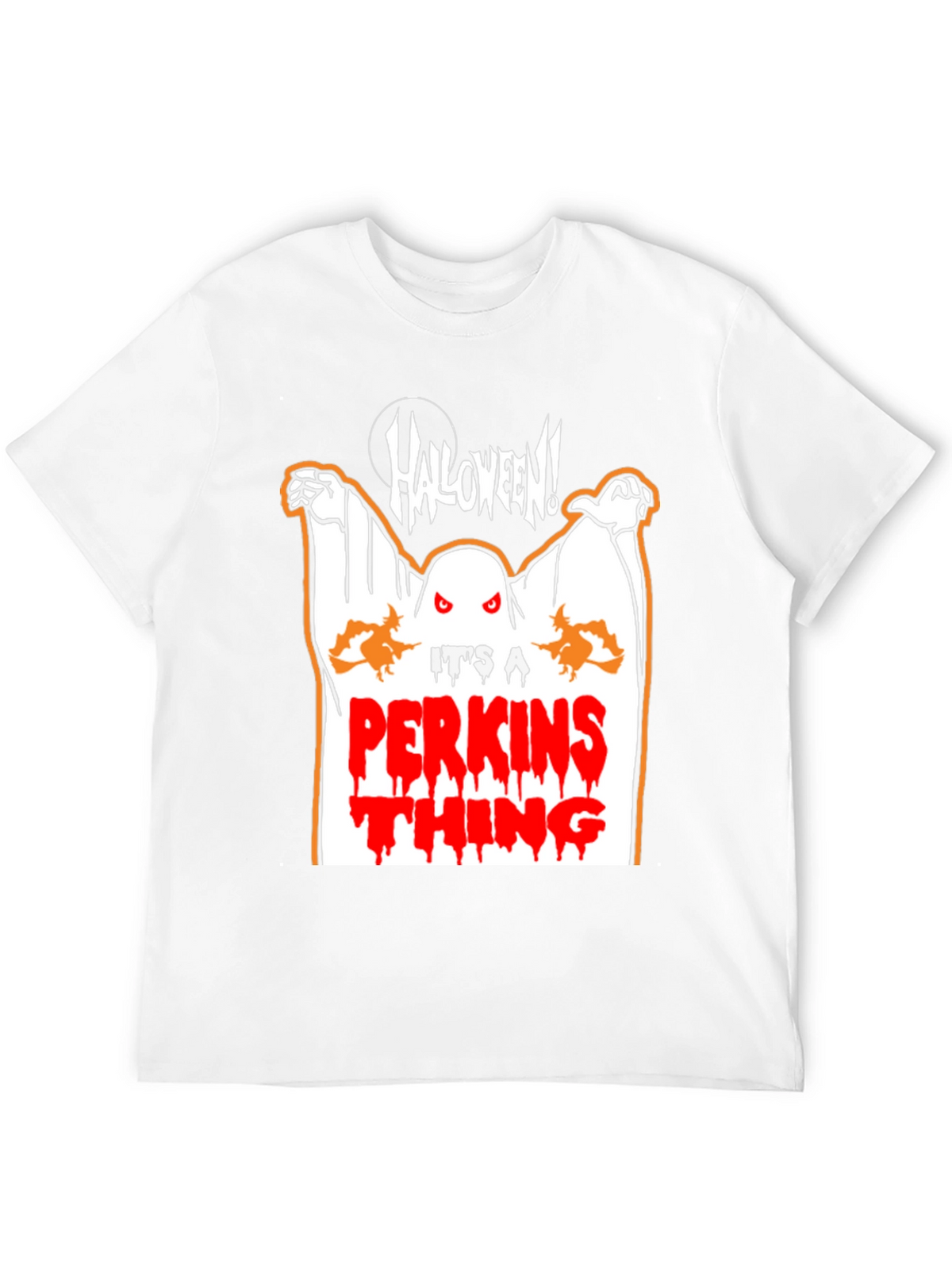 Halloween Perkins Ghost Graphic T-Shirt