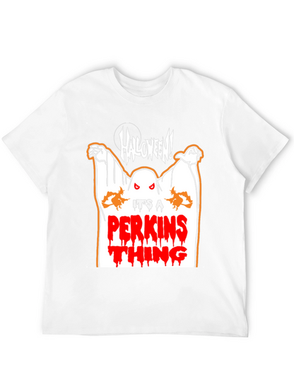 Halloween Perkins Ghost Graphic T-Shirt