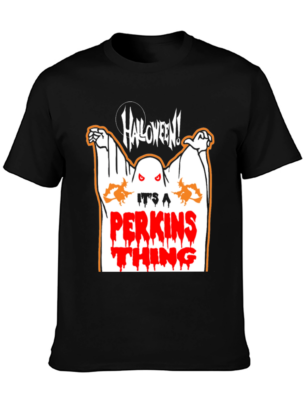 Halloween Perkins Ghost Graphic T-Shirt