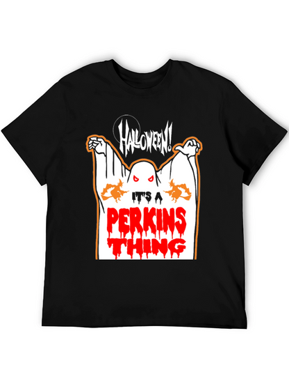 Halloween Perkins Ghost Graphic T-Shirt