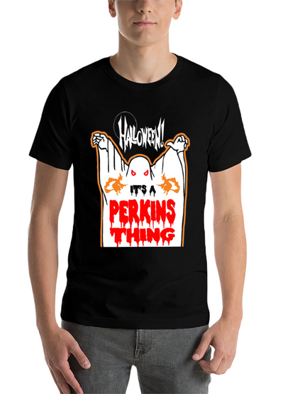 Halloween Perkins Ghost Graphic T-Shirt