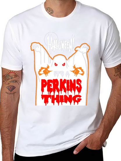 Halloween Perkins Ghost Graphic T-Shirt