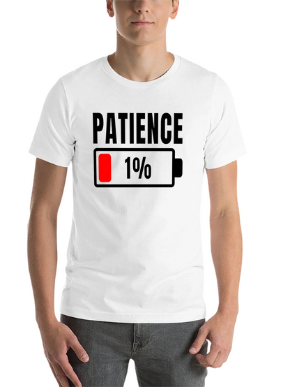 Patience Low Battery T-Shirt - Black