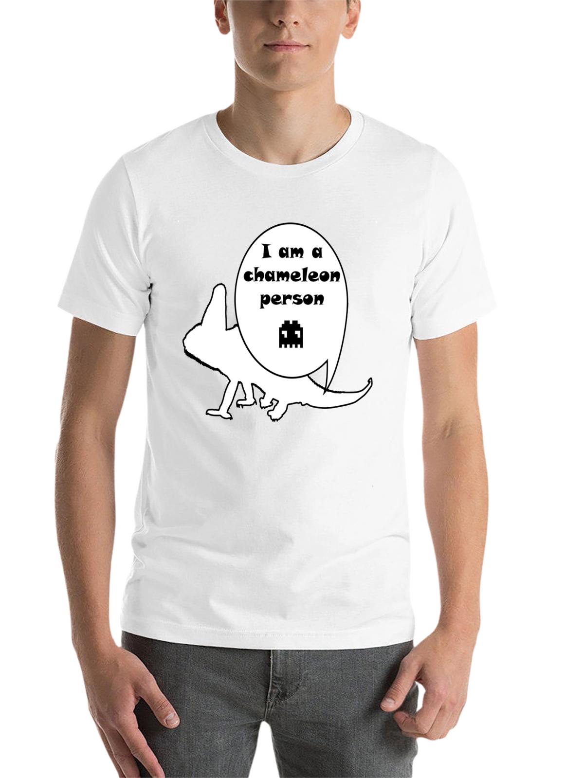 Chameleon Person Graphic T-Shirt - Unique Design