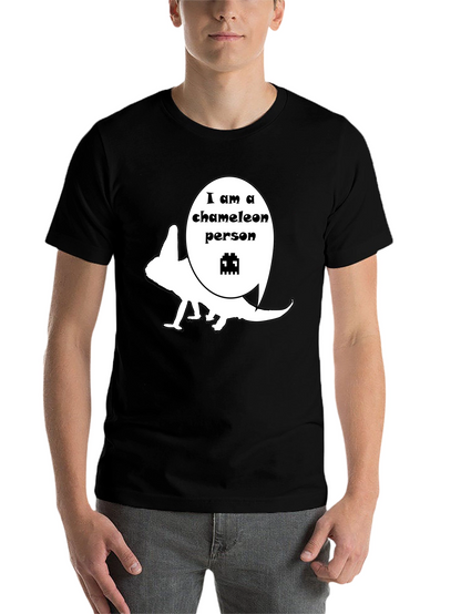 Chameleon Person Graphic T-Shirt - Unique Design