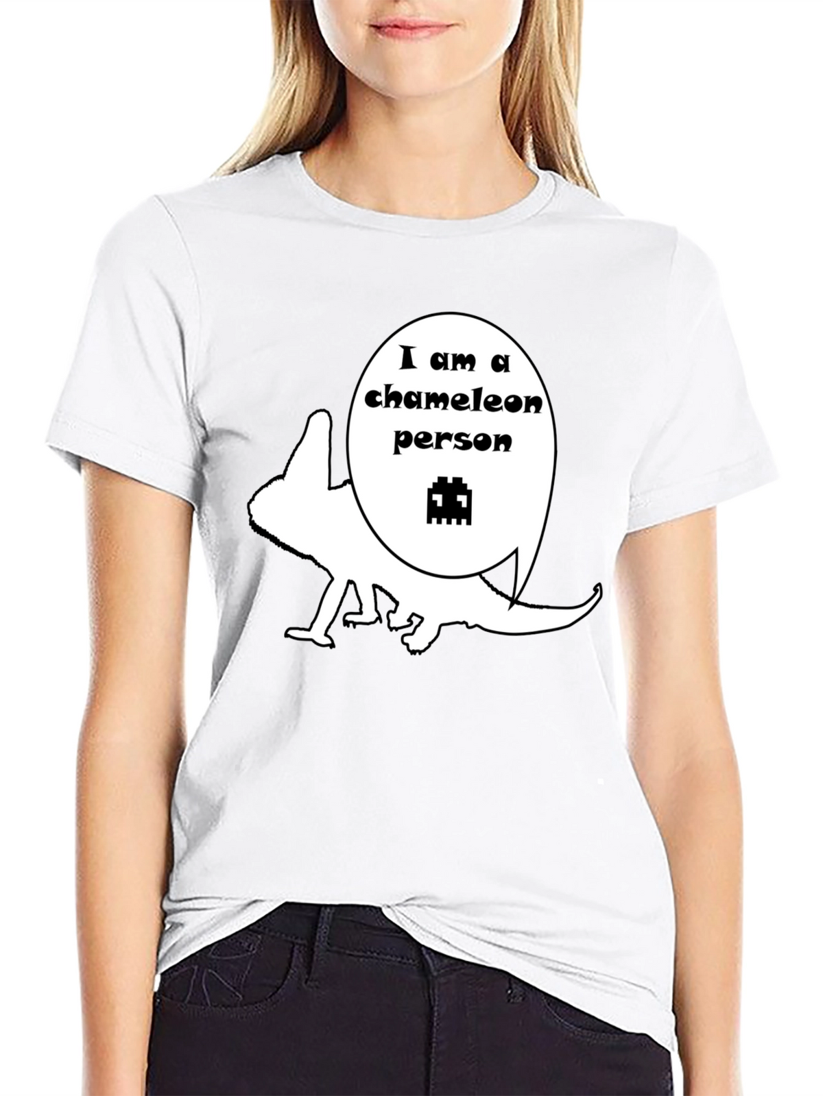 Chameleon Person Graphic T-Shirt - Unique Design