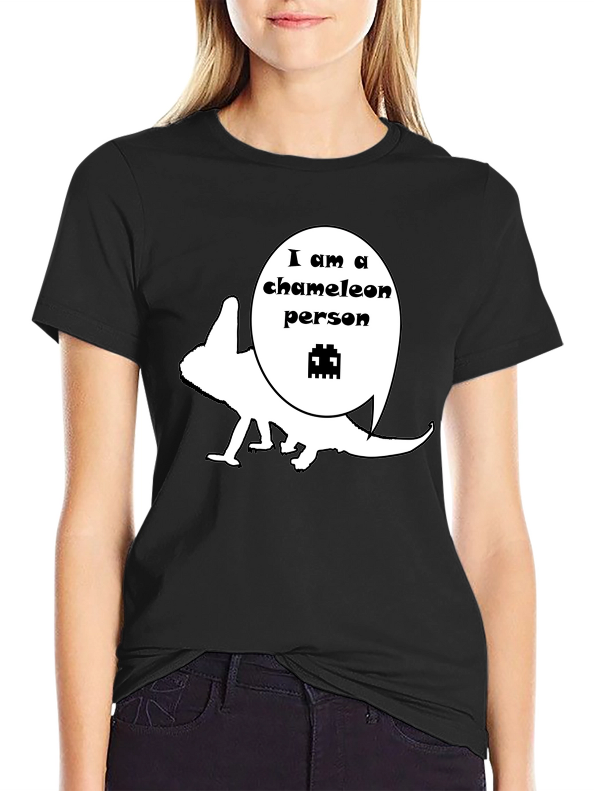 Chameleon Person Graphic T-Shirt - Unique Design